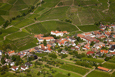 Aerial photograpy of Neuweir Castle in the district Neuweier in Baden-Baden in the state Baden-Wuerttemberg, Germany