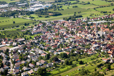 Aerial view of From the southeast in the district Steinbach in Baden-Baden in the state Baden-Wuerttemberg, Germany