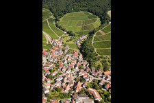 Village - view on the edge of wine yards and forest in the district Eisental in Buehl in the state Baden-Wurttemberg