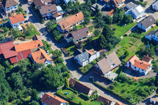 Aerial view of Kappelwindeckstr in the district Riegel in Bühl in the state Baden-Wuerttemberg, Germany