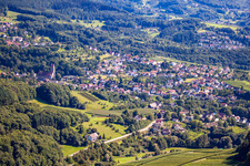 Aerial view of District Waldmatt in Bühl in the state Baden-Wuerttemberg, Germany