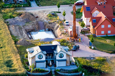 Bahnhofstr in Steinfeld in the state Rhineland-Palatinate, Germany from above