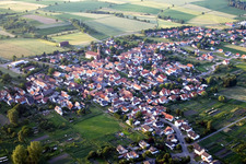 Village from the southwest in Kapsweyer in the state Rhineland-Palatinate, Germany