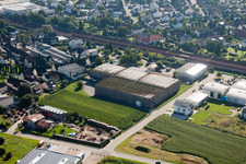 Building and production halls on the premises of Muffenrohr GmbH in Ottersweier in the state Baden-Wurttemberg out of the air