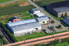 Aerial view of IPLS and Print Equipment GmbH in the district Weier in Ottersweier in the state Baden-Wuerttemberg, Germany
