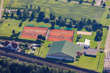 Tennis courts of the Tennis Club 1990 eV in the district Hatzenweier in Ottersweier in the state Baden-Wuerttemberg, Germany