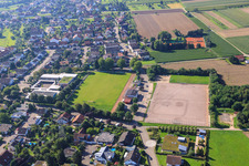 Tulla School and Hall Vimbuch and SV Vimbuch football pitch in the district Vimbuch in Bühl in the state Baden-Wuerttemberg, Germany
