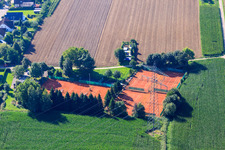 Aerial view of Tennis Club Vimbuch eV in the district Vimbuch in Bühl in the state Baden-Wuerttemberg, Germany
