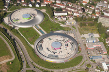 Drone image of Building of the shopping center Shopping Cite in Baden-Baden in the state Baden-Wurttemberg