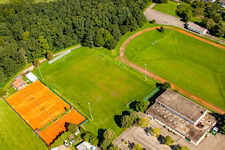 Aerial photograpy of Football club 1919 Rauental in the district Rauental in Rastatt in the state Baden-Wuerttemberg, Germany
