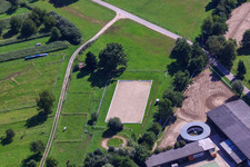 Aerial view of Riding training areas at Vetrihof in Muggensturm in the state Baden-Wuerttemberg, Germany