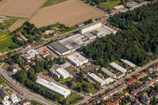 Akazienweg commercial area in the district Silberstreifen in Rheinstetten in the state Baden-Wuerttemberg, Germany