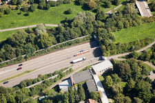 Entry and exit area of Edeltrud Tunnel in the district Beiertheim - Bulach in Karlsruhe in the state Baden-Wurttemberg