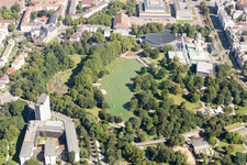 Zoo grounds Zoologischer Stadtgarten in the district Suedweststadt in Karlsruhe in the state Baden-Wurttemberg, Germany