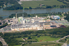 Stora Enso from the east in the district Knielingen in Karlsruhe in the state Baden-Wuerttemberg, Germany