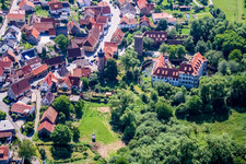 Building and castle park systems of water castle Schloss Lohrbach Bautraeger GmbH in Mosbach in the state Baden-Wurttemberg, Germany