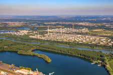 MIRO from the west in the district Knielingen in Karlsruhe in the state Baden-Wuerttemberg, Germany