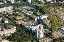 At the Europahalle in the district Südweststadt in Karlsruhe in the state Baden-Wuerttemberg, Germany