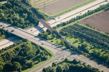 Exit A5 Ettlingen in the district Rüppurr in Karlsruhe in the state Baden-Wuerttemberg, Germany
