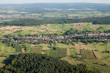 Aerial photograpy of District Auerbach in Karlsbad in the state Baden-Wuerttemberg, Germany