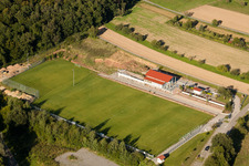 Pneuhage Stadium in the district Auerbach in Karlsbad in the state Baden-Wuerttemberg, Germany out of the air