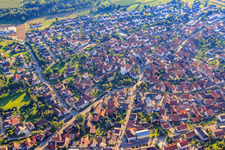 View of the town from the east in the district Ellmendingen in Keltern in the state Baden-Wuerttemberg, Germany