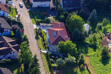 Winzerstr in the district Ellmendingen in Keltern in the state Baden-Wuerttemberg, Germany from the plane