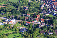 At Keulebuckel in the district Ellmendingen in Keltern in the state Baden-Wuerttemberg, Germany from above