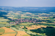 Town from the east in Epfenbach in the state Baden-Wuerttemberg, Germany
