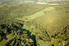 Kettelbachtal Nature Reserve in the district Obernhausen in Birkenfeld in the state Baden-Wuerttemberg, Germany seen from above