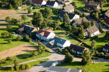 Aerial view of Kesslerstr in the district Obernhausen in Birkenfeld in the state Baden-Wuerttemberg, Germany