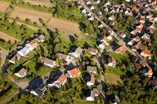 Aerial photograpy of Weinbergstr in the district Obernhausen in Birkenfeld in the state Baden-Wuerttemberg, Germany