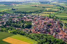 From the north in the district Hilsbach in Sinsheim in the state Baden-Wuerttemberg, Germany