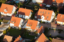 Aerial view of In the stork's nest in Erlenbach bei Kandel in the state Rhineland-Palatinate, Germany