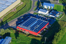 Aerial photograpy of Horst Industrial Estate, Bienwald-Fitness World in the district Minderslachen in Kandel in the state Rhineland-Palatinate, Germany