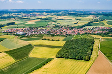 From the east in the district Menzingen in Kraichtal in the state Baden-Wuerttemberg, Germany