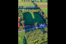 Aerial photograpy of Sports fields SV1946 and TC in Minfeld in the state Rhineland-Palatinate, Germany