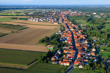 Saarstr in Kandel in the state Rhineland-Palatinate, Germany from a drone