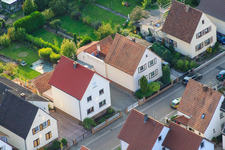 Waldstr in Kandel in the state Rhineland-Palatinate, Germany seen from a drone