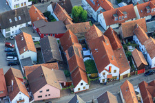 Juststraße, Restaurant Zum Schloddrer in Kandel in the state Rhineland-Palatinate, Germany from above