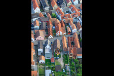 Juststraße, Restaurant Zum Schloddrer in Kandel in the state Rhineland-Palatinate, Germany out of the air