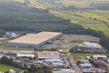 Horst Industrial Estate, ZUFALL Logistics Center in the district Minderslachen in Kandel in the state Rhineland-Palatinate, Germany out of the air