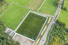 Ensemble of sports grounds Sportplatz Minderslachen in the district Minderslachen in Kandel in the state Rhineland-Palatinate, Germany