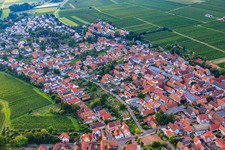 Village view from the east in Insheim in the state Rhineland-Palatinate, Germany