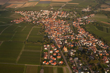 Aerial photograpy of Village view in Insheim in the state Rhineland-Palatinate, Germany
