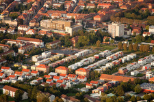 Residential area on Lazarettstrasse in Landau in der Pfalz in the state Rhineland-Palatinate, Germany