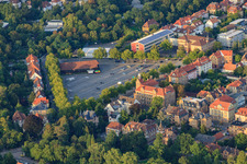 Aerial view of Old fairground in Landau in der Pfalz in the state Rhineland-Palatinate, Germany
