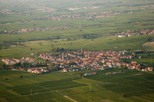 District Nußdorf in Landau in der Pfalz in the state Rhineland-Palatinate, Germany from the plane