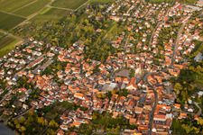 Drone recording of District Godramstein in Landau in der Pfalz in the state Rhineland-Palatinate, Germany