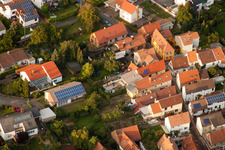 Aerial view of Neugasse in the district Godramstein in Landau in der Pfalz in the state Rhineland-Palatinate, Germany